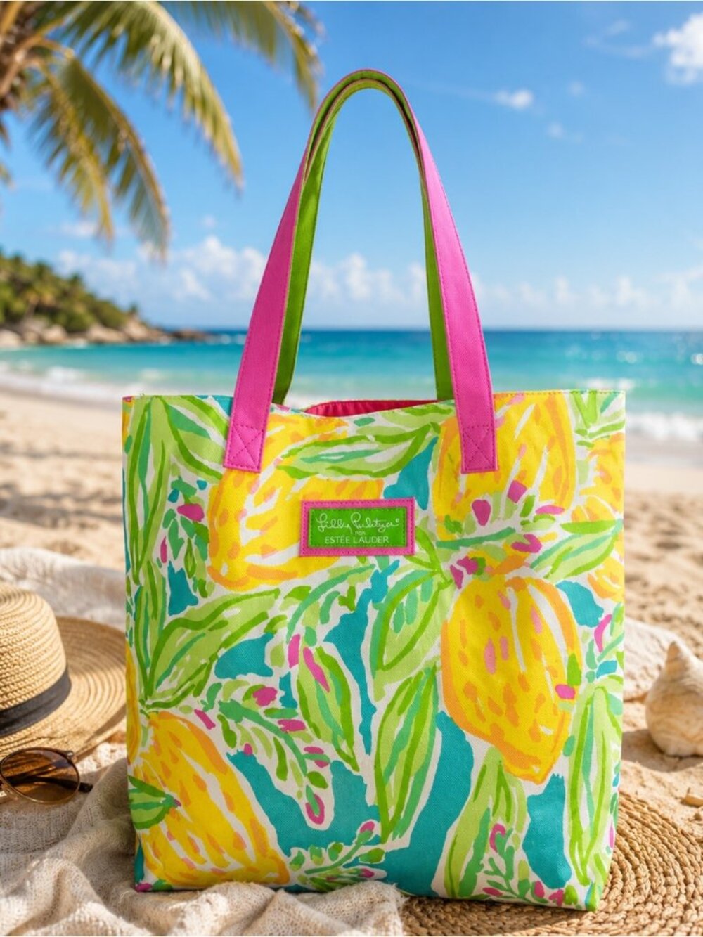 Lilly Pulitzer / Estée Lauder Canvas Tote Bag / Market Bag